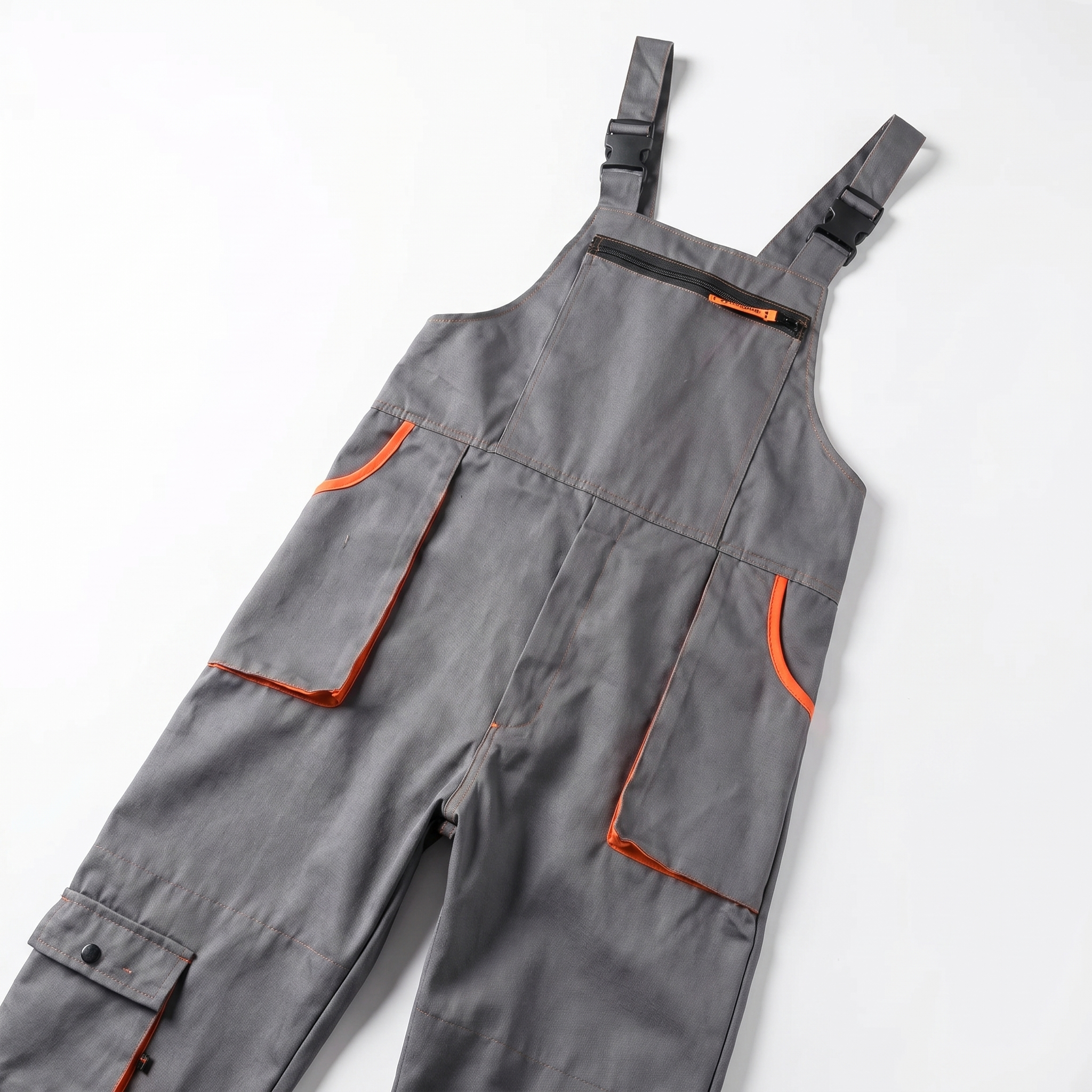Solano | Men's Cargo Bib Overalls Sleeveless Workwear Dungarees Adjustable Strap Casual Jumpsuit-Men's Overalls-Grey-S-
