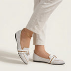 Meliora | Comfort Loafers for Women – Cushioned Slip-On Support Fit-Women's Loafers-White-5-Camoufit