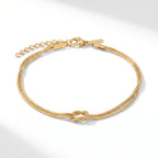 Elysora | Knot Bracelet for Women - Gold Silver Delicate Chain Minimalist Elegant Fit-bracelet-Gold-Camoufit