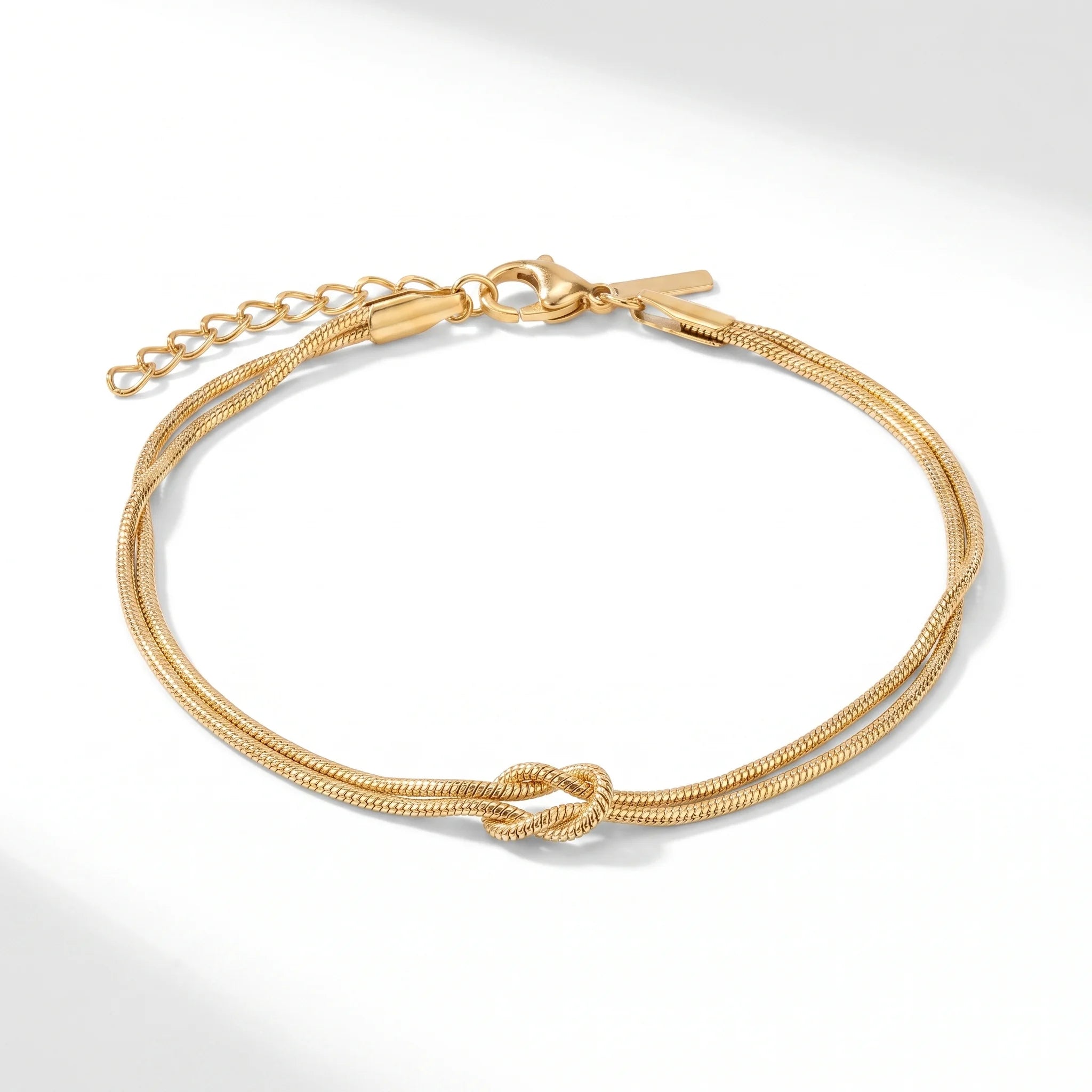Elysora | Knot Bracelet for Women - Gold Silver Delicate Chain Minimalist Elegant Fit-bracelet-Gold-Camoufit