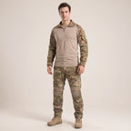 Ventor | Combat Suit Set for Men - Rip Stop Tactical Camo Cargo Pants Uniform Rugged Fit-Tactical Set-S-Camoufit