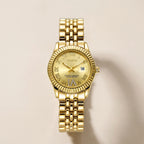 Alévia | Quartz Watch for Women - Zirconia Gold-Tone Elegant Design-Watches-Camoufit