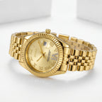 Alévia | Quartz Watch for Women - Zirconia Gold-Tone Elegant Design-Watches-Camoufit