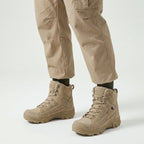 Solano | High Top Tactical Boots for Men - Lightweight Water-Resistant Grip Fit-Tactical Boots-Khaki-5.5-Camoufit