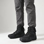 Varon | Tactical Boots for Men - Waterproof Lightweight Anti-Skid Fit-Tactical Boots-Black-5.5-Camoufit