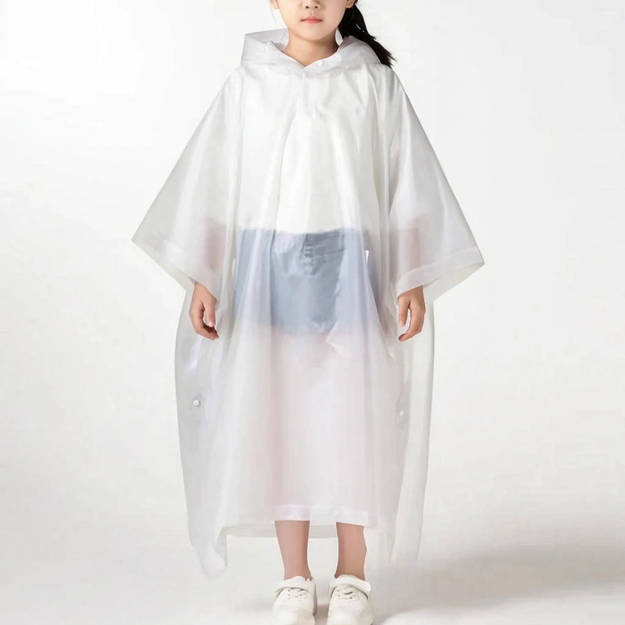 Amore | Hooded Kids Pullover Rain Poncho