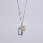 Naïra | Cross Pendant Necklace for Women - Crystal Crown Faith Delicate Elegant Fit-Necklaces-Silver-Camoufit