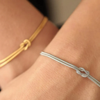 Elysora | Knot Bracelet for Women - Gold Silver Delicate Chain Minimalist Elegant Fit-bracelet-Gold-Camoufit