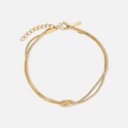 Elysora | Knot Bracelet for Women - Gold Silver Delicate Chain Minimalist Elegant Fit-bracelet-Gold-Camoufit