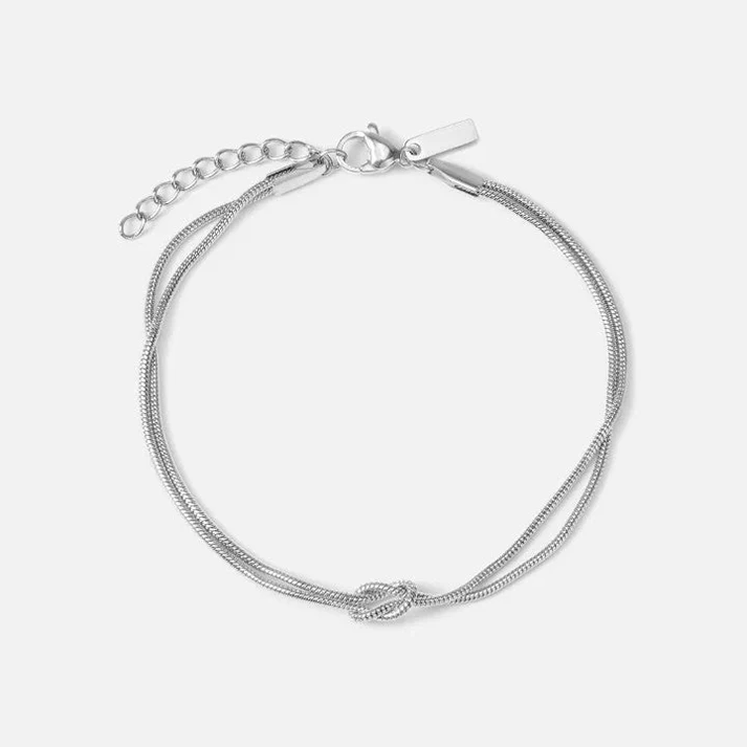 Elysora | Knot Bracelet for Women - Gold Silver Delicate Chain Minimalist Elegant Fit-bracelet-Silver-Camoufit