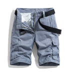Corvin | Cargo Shorts for Men - Multi Pocket Straight Cut Relaxed Comfortable Casual Fit-Men's Shorts-Blue-29-Camoufit