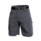 Cazaro | Tactical Shorts for Men - Waterproof Rip Stop Cotton Blend Multi Pocket Cargo Fit-Tactical Shorts-Grey-28W-Camoufit
