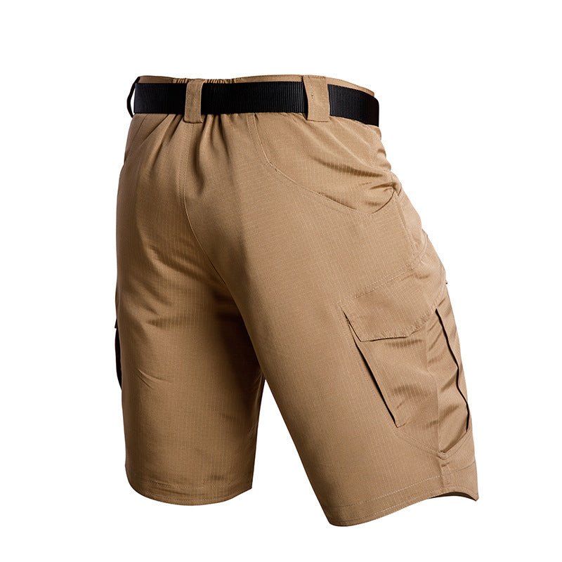 Cazaro | Tactical Shorts for Men - Waterproof Rip Stop Cotton Blend Multi Pocket Cargo Fit-Tactical Shorts-Black-28W-Camoufit