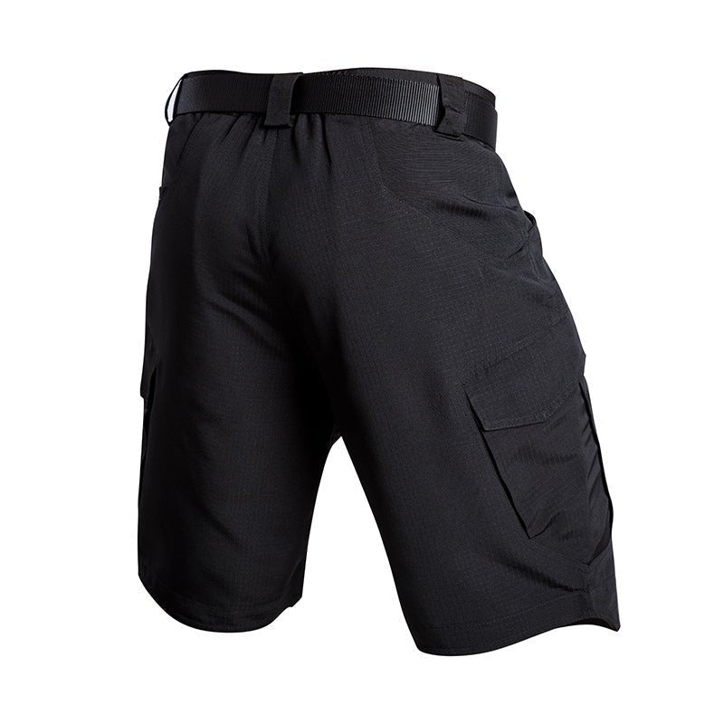 Cazaro | Tactical Shorts for Men - Waterproof Rip Stop Cotton Blend Multi Pocket Cargo Fit-Tactical Shorts-Black-28W-Camoufit