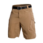 Cazaro | Tactical Shorts for Men - Waterproof Rip Stop Cotton Blend Multi Pocket Cargo Fit-Tactical Shorts-Coyote-28W-Camoufit