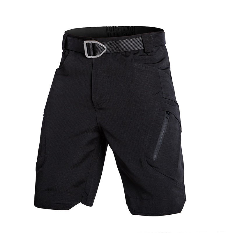 Cazaro | Tactical Shorts for Men - Waterproof Rip Stop Cotton Blend Multi Pocket Cargo Fit-Tactical Shorts-Black-28W-Camoufit