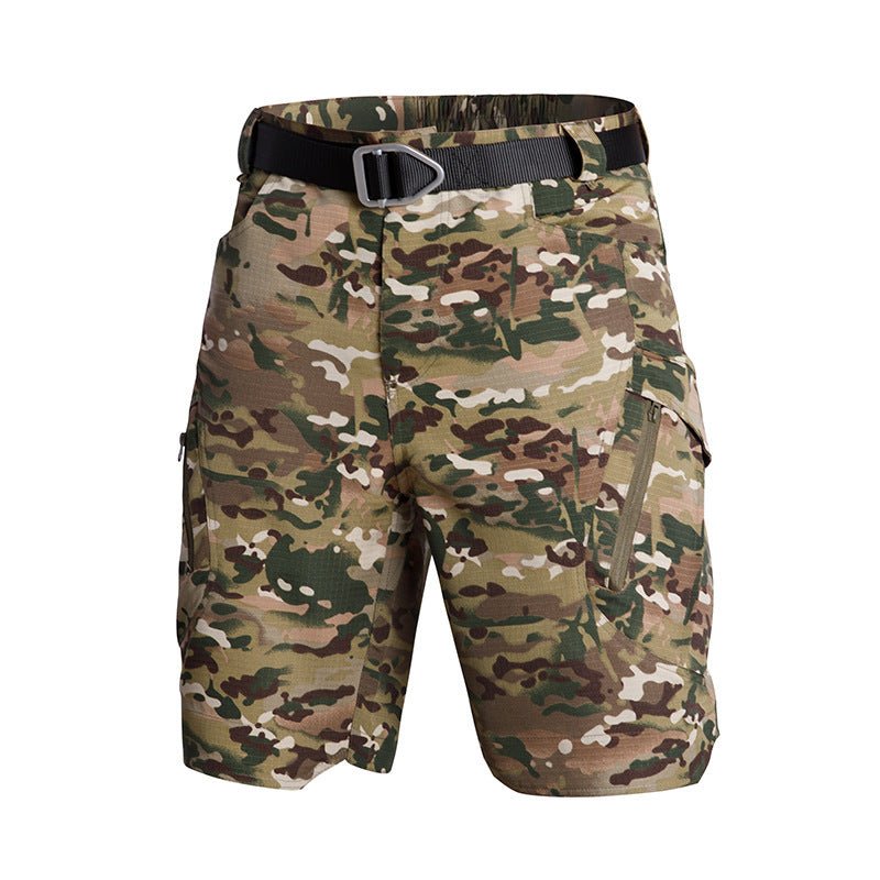 Cazaro | Tactical Shorts for Men - Waterproof Rip Stop Cotton Blend Multi Pocket Cargo Fit-Tactical Shorts-Camouflage-28W-Camoufit