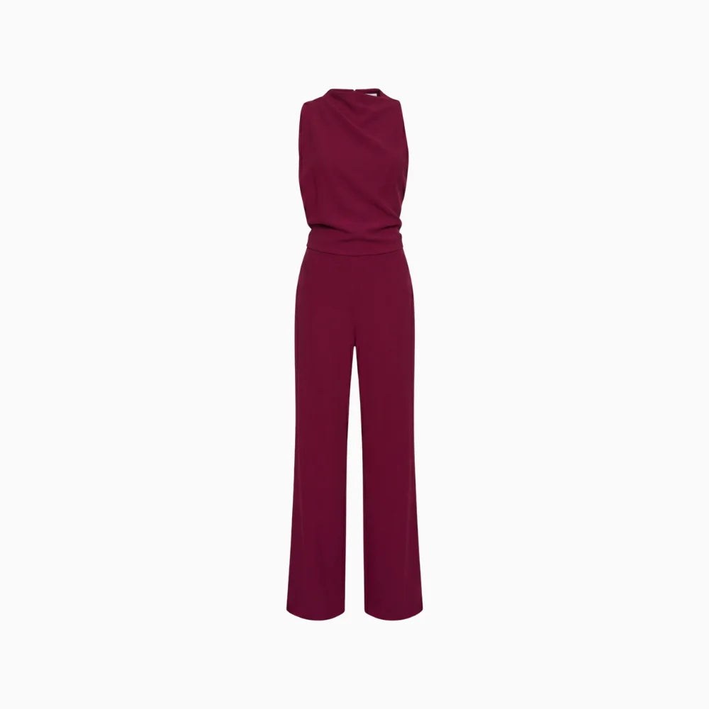 Roséa | Women's Elegant One Shoulder Jumpsuit High Waist Sleeveless Tailored Evening Playsuit-Jumpsuit-White-S-Camoufit