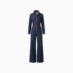 Vireya | Denim Wide Leg Jumpsuit for Women – Red Loose Fit-Jumpsuit-Navy-XS-Camoufit