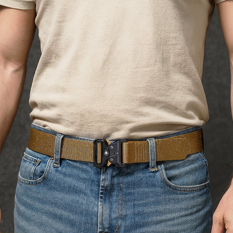 Caldor | Tactical Quick Release Belt for Men - Polyester Velcro Duty Fit-Belt-Army Green-Camoufit