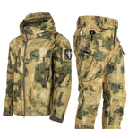 Alvero | Camo Softshell Jacket and Pants Set for Men - Waterproof Tactical Outdoor Rugged Fit-Tactical Set-Green Camo-XS-Camoufit