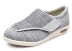 Naurelle | Wide Comfort Shoes for Women - Adjustable Velcro Cushioned Breathable Wide Fit-Women's Sneakers-Light grey-4-Camoufit