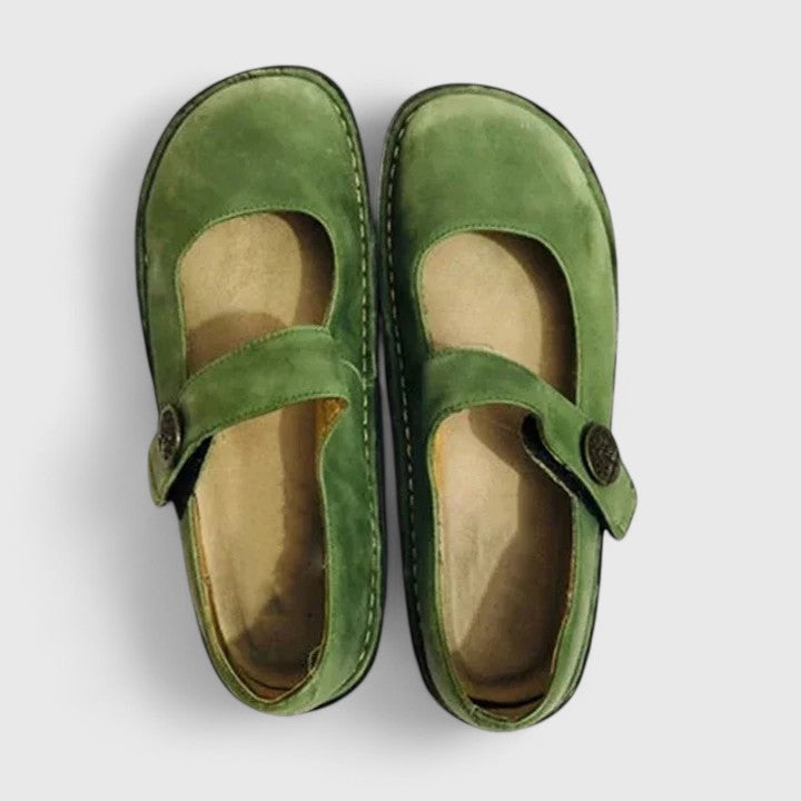 Avenelle | Women's Orthopedic Mary Jane Shoes – Arch Support Comfort Fit-Mary Jane Flats-Green-5-