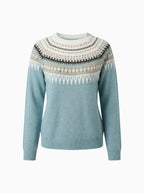 Liza Women's Warm Sweater – Cozy Relaxed Fit Knit Pullover-Women's Sweater-CAMOUFIT-Blue-S-Camoufit