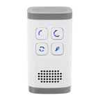 Compact plug-in air purifier with front control buttons and ventilation grille