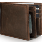 Mane | Men's Bifold Genuine Leather RFID Blocking Wallet