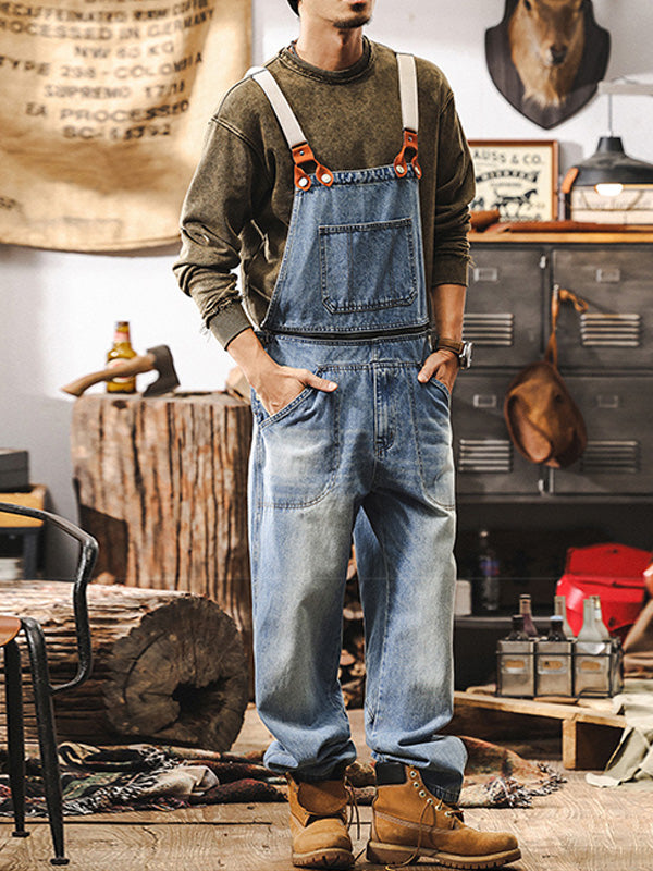 Men's Classic Workwear Denim Overalls 1