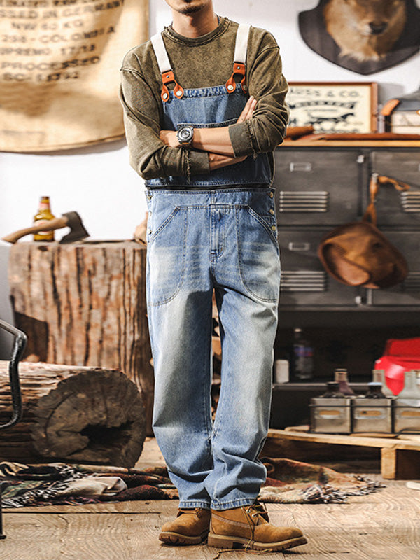 Men's Classic Workwear Denim Overalls 2