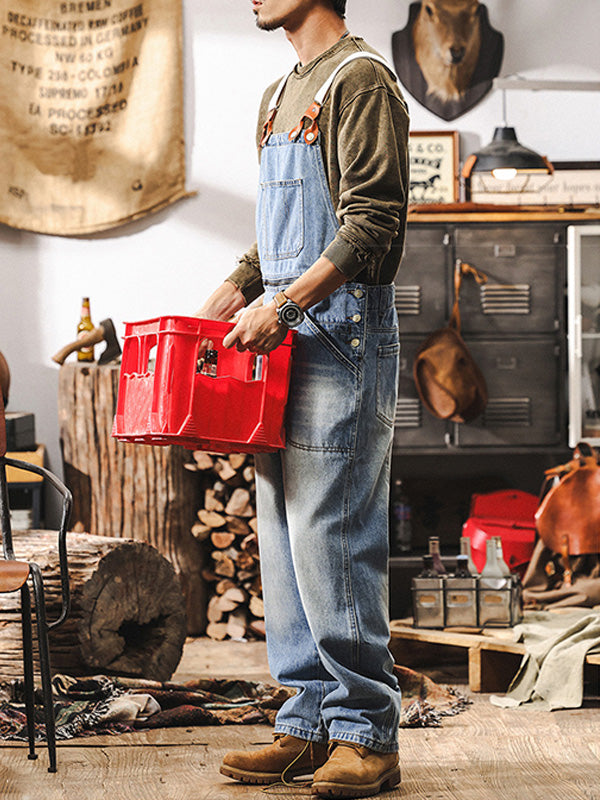 Men's Classic Workwear Denim Overalls 3