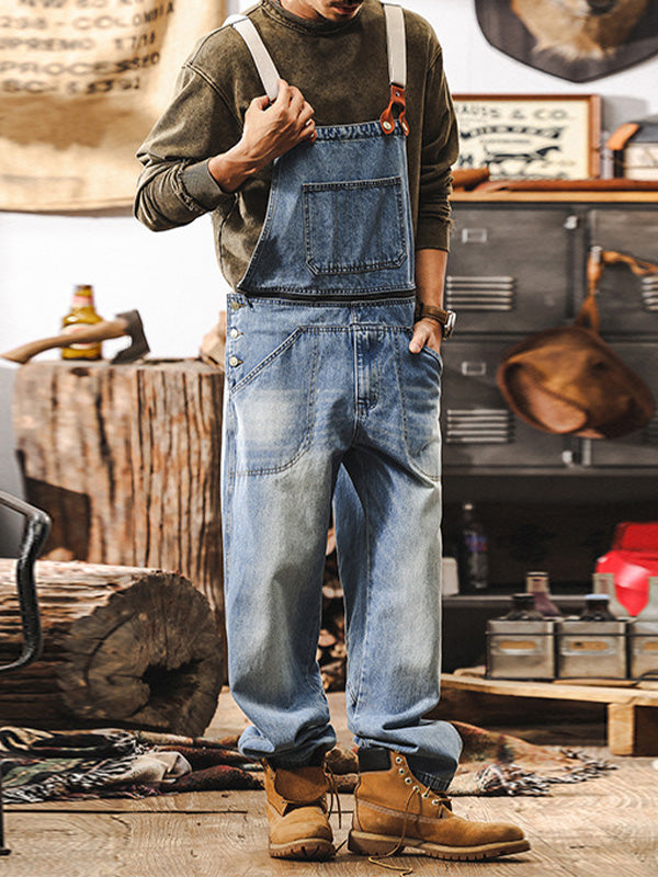 Men's Classic Workwear Denim Overalls 4