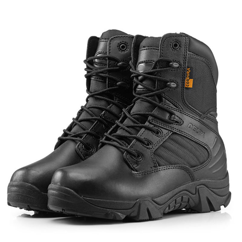Alvero | Tactical Military Boots for Men - Waterproof Lightweight Anti-Skid Fit-Tactical Boots-Black-5.5-Camoufit