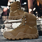 Varon | Tactical Boots for Men - Waterproof Lightweight Anti-Skid Fit-Tactical Boots-Brown-5.5-Camoufit