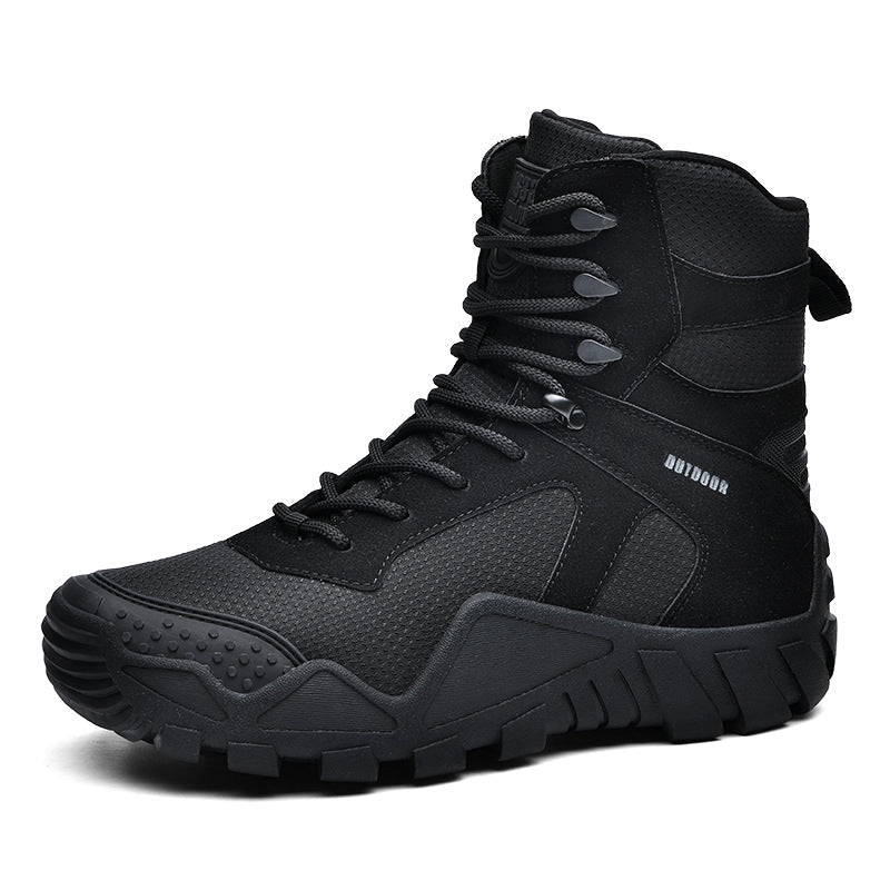 Varon | Tactical Boots for Men - Waterproof Lightweight Anti-Skid Fit-Tactical Boots-Black-5.5-Camoufit