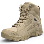 Solano | High Top Tactical Boots for Men - Lightweight Water-Resistant Grip Fit-Tactical Boots-Khaki-5.5-Camoufit