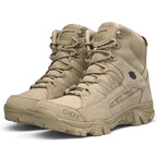 Solano | High Top Tactical Boots for Men - Lightweight Water-Resistant Grip Fit-Tactical Boots-Khaki-5.5-Camoufit