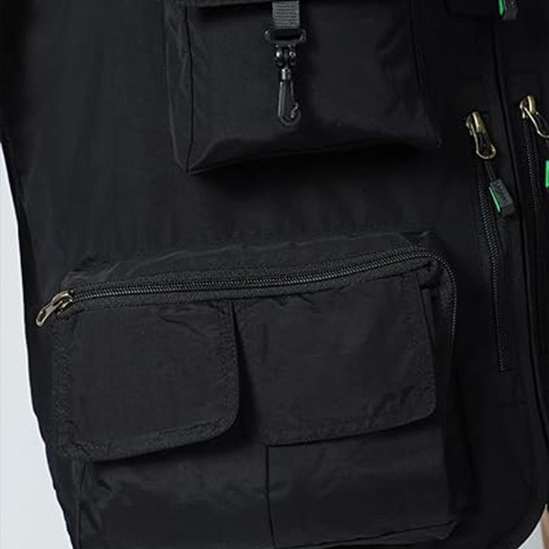 Corvin | Utility Vest for Men - 16 Pocket Quick Dry Mesh Back Fit-Tactical Jackets-Black-XS-Camoufit