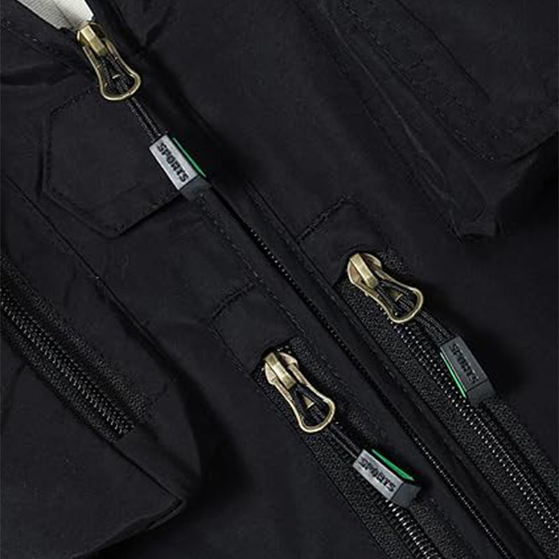 Corvin | Utility Vest for Men - 16 Pocket Quick Dry Mesh Back Fit-Tactical Jackets-Black-XS-Camoufit