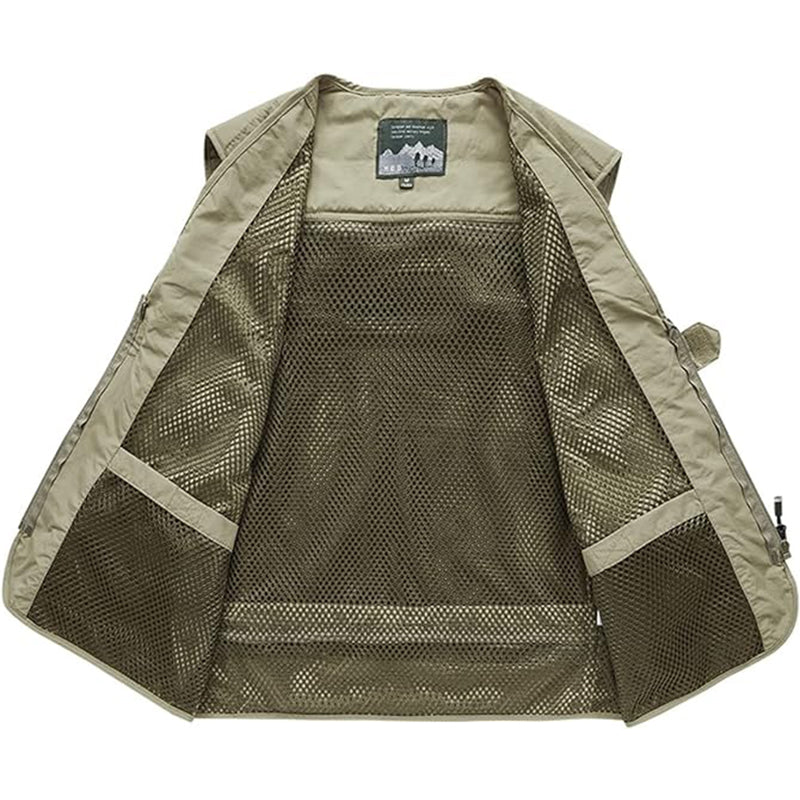 Corvin | Utility Vest for Men - 16 Pocket Quick Dry Mesh Back Fit-Tactical Jackets-Black-XS-Camoufit