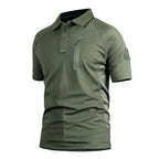 Deloro | Battle Top 3 Pack for Men - Short Sleeve Quick Dry Fit-Tactical Top-Army Green-S-Camoufit