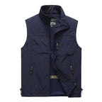 Dorian | Quick Dry Outdoor Vest for Men - Multi-Pocket Lightweight Breathable Fit-Tactical Jackets-Black-S-Camoufit