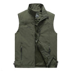 Dorian | Quick Dry Outdoor Vest for Men - Multi-Pocket Lightweight Breathable Fit-Tactical Jackets-Army Green-S-Camoufit