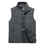 Dorian | Quick Dry Outdoor Vest for Men - Multi-Pocket Lightweight Breathable Fit-Tactical Jackets-Grey-S-Camoufit