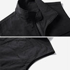 Dorian | Quick Dry Outdoor Vest for Men - Multi-Pocket Lightweight Breathable Fit-Tactical Jackets-Black-S-Camoufit