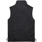 Dorian | Quick Dry Outdoor Vest for Men - Multi-Pocket Lightweight Breathable Fit-Tactical Jackets-Black-S-Camoufit