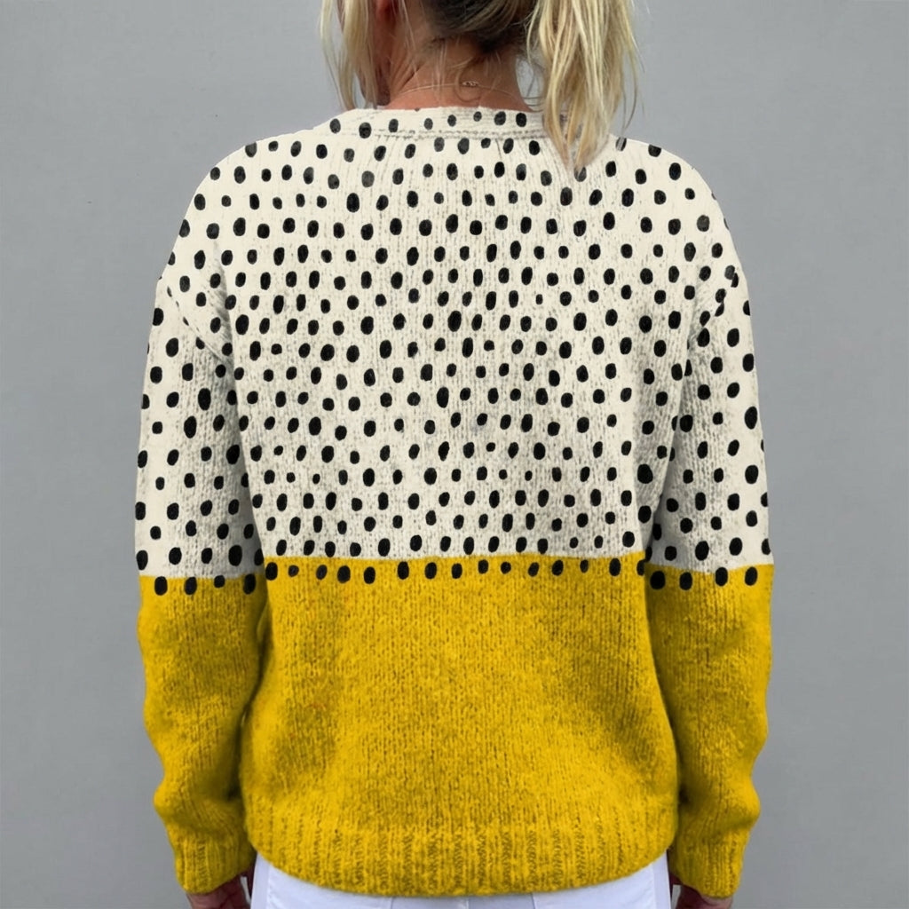 Mila | Buttoned Cardigan Sweater Women Soft Knit Relaxed Fit-Womens' Cardigan-Multicolor-S-Camoufit