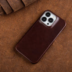 Niki | Oil Wax Genuine Leather Apple iPhone Case